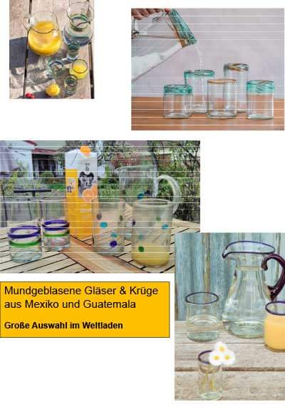 Mundgeblasene Krüge & Gläser